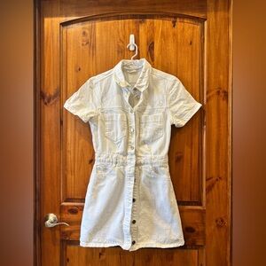 Zara Cream Button-Up Mini Dress